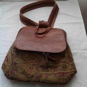 J. Jill tapestry & leather backpack